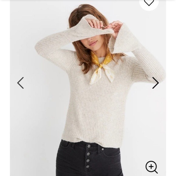 Madewell Bell Sleeve Sweater Sz XS NWT Preppy Feminine Romantic - Picture 10 of 11
